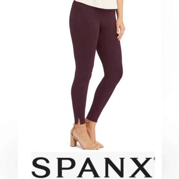 Spanx Ankle Length Ponte Hem Slit Leggings - Picture 1 of 5